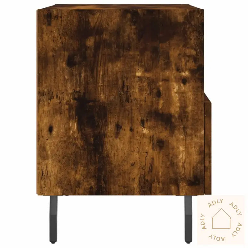 Nattbord 2 Stk Røkt Eik 40X35X47,5 Cm Konstruert Tre