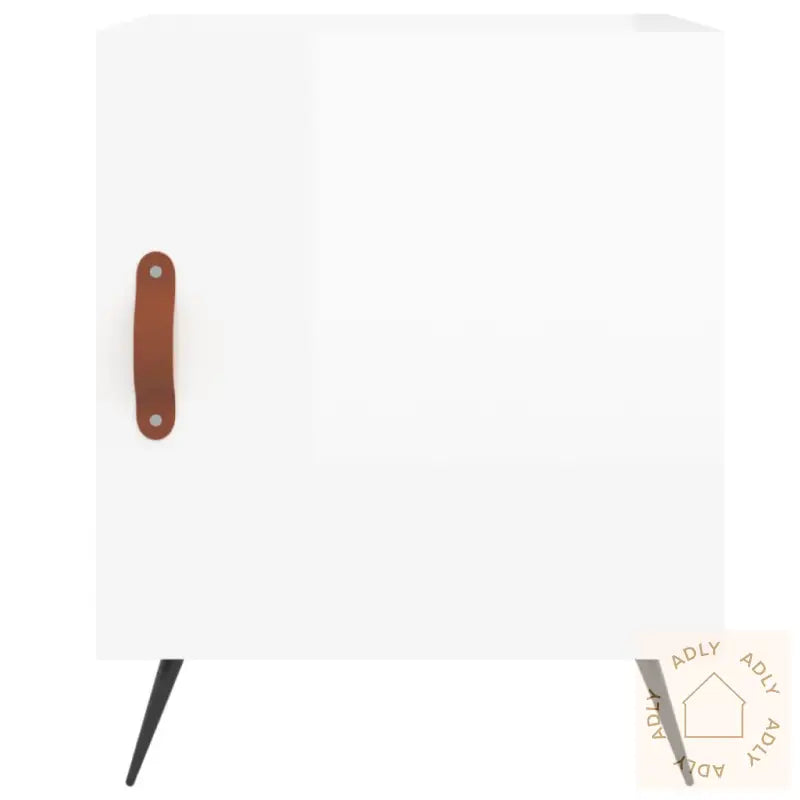 Nattbord 2 Stk Høyglans Hvit 40X40X50 Cm Konstruert Tre