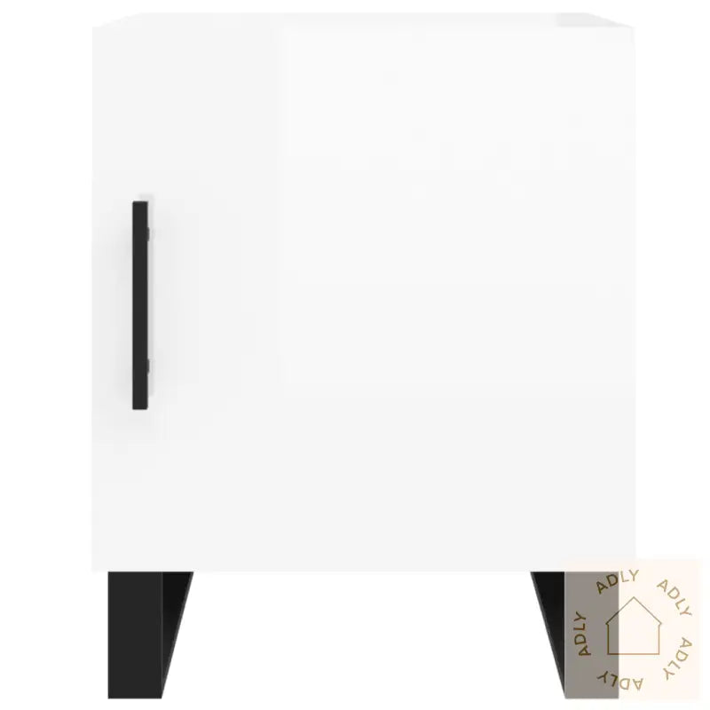 Nattbord 2 Stk Høyglans Hvit 40X40X50 Cm Konstruert Tre