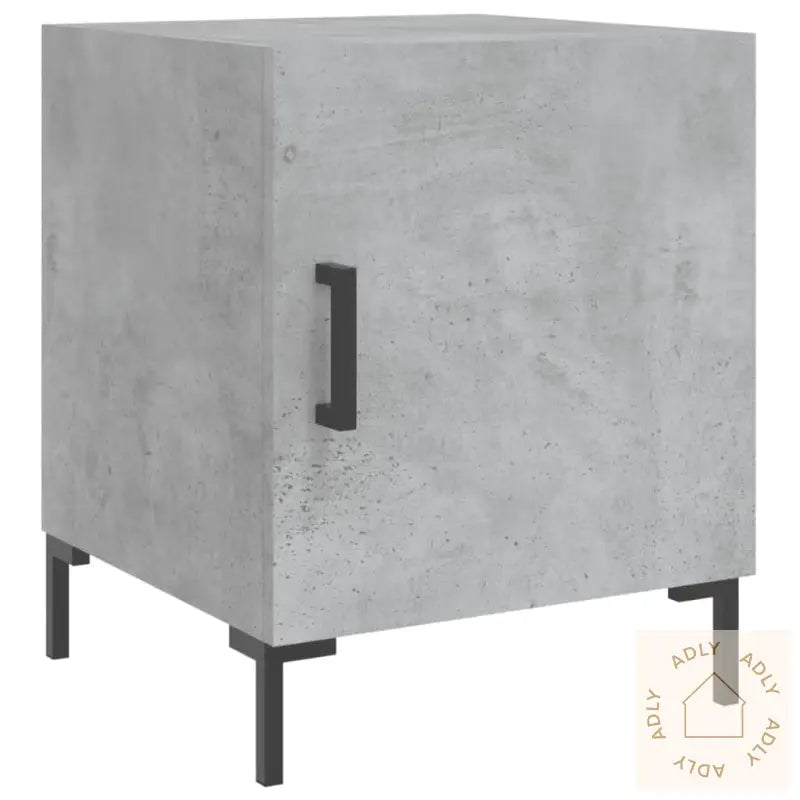 Nattbord 2 Stk Betonggrå 40X40X50 Cm Konstruert Tre