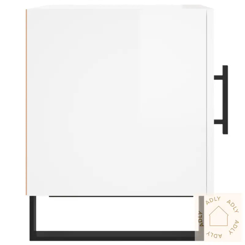 Nattbord 2 Stk Høyglans Hvit 40X40X50 Cm Konstruert Tre