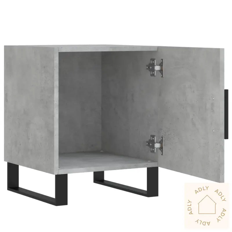 Nattbord 2 Stk Betonggrå 40X40X50 Cm Konstruert Tre