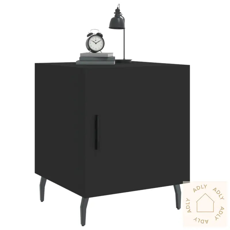 Nattbord 2 Stk Svart 40X40X50 Cm Konstruert Tre