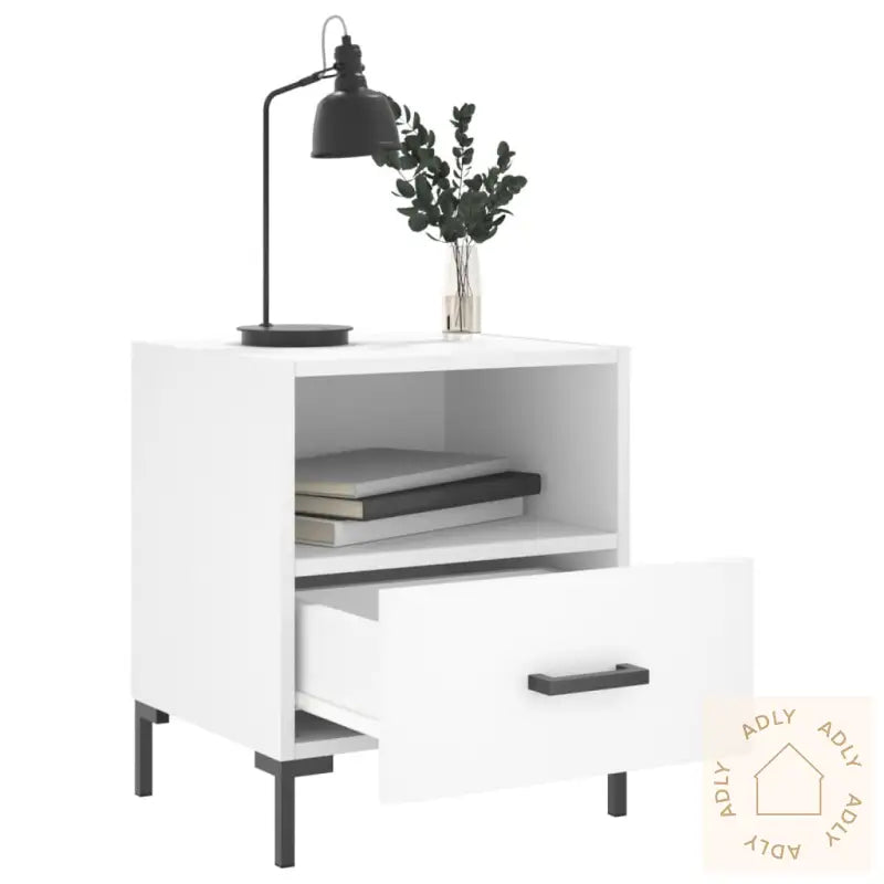 Nattbord 2 Stk Hvit 40X35X47,5 Cm Konstruert Tre