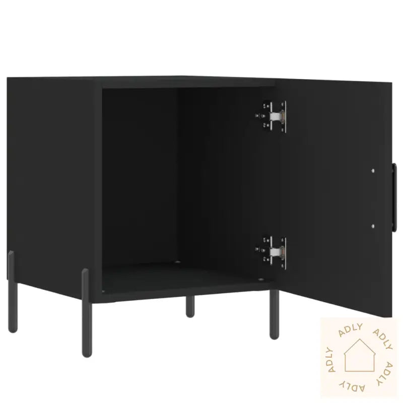 Nattbord 2 Stk Svart 40X40X50 Cm Konstruert Tre