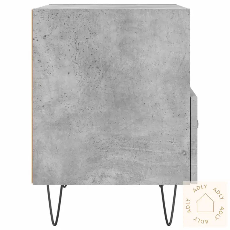 Nattbord 2 Stk Betonggrå 40X35X47,5 Cm Konstruert Tre