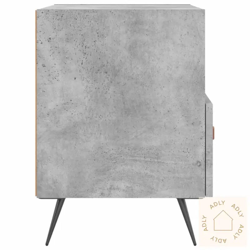 Nattbord 2 Stk Betonggrå 40X35X47,5 Cm Konstruert Tre