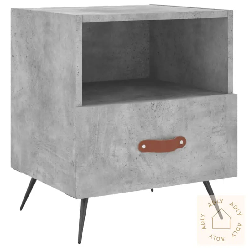 Nattbord 2 Stk Betonggrå 40X35X47,5 Cm Konstruert Tre