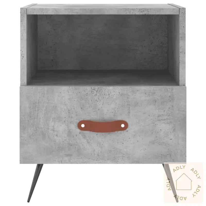 Nattbord 2 Stk Betonggrå 40X35X47,5 Cm Konstruert Tre