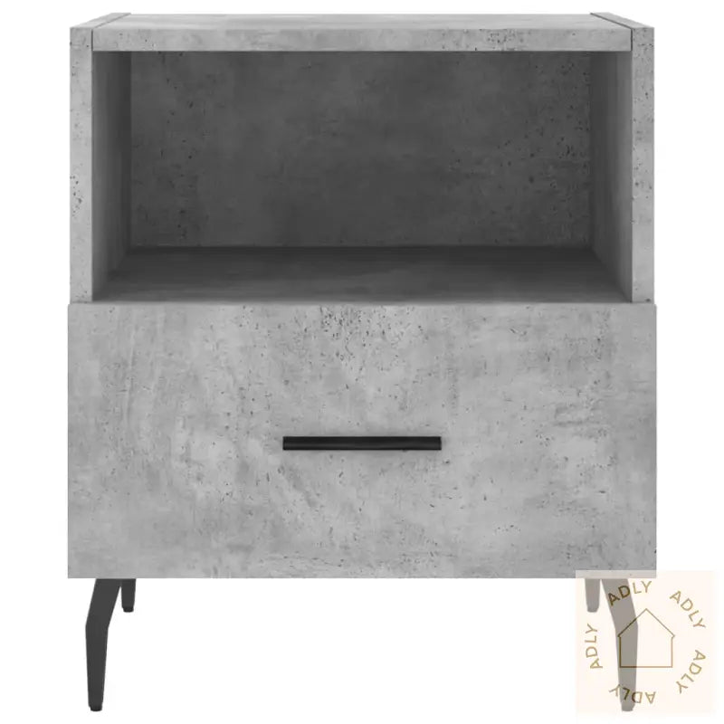 Nattbord 2 Stk Betonggrå 40X35X47,5 Cm Konstruert Tre