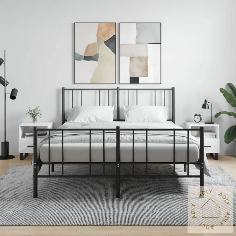 Nattbord 2 Stk Høyglans Hvit 40X35X47,5 Cm Konstruert Tre