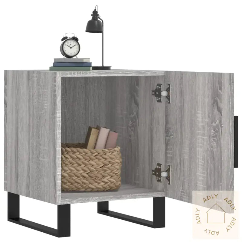 Nattbord 2 Stk Grå Sonoma 40X40X50 Cm Konstruert Tre