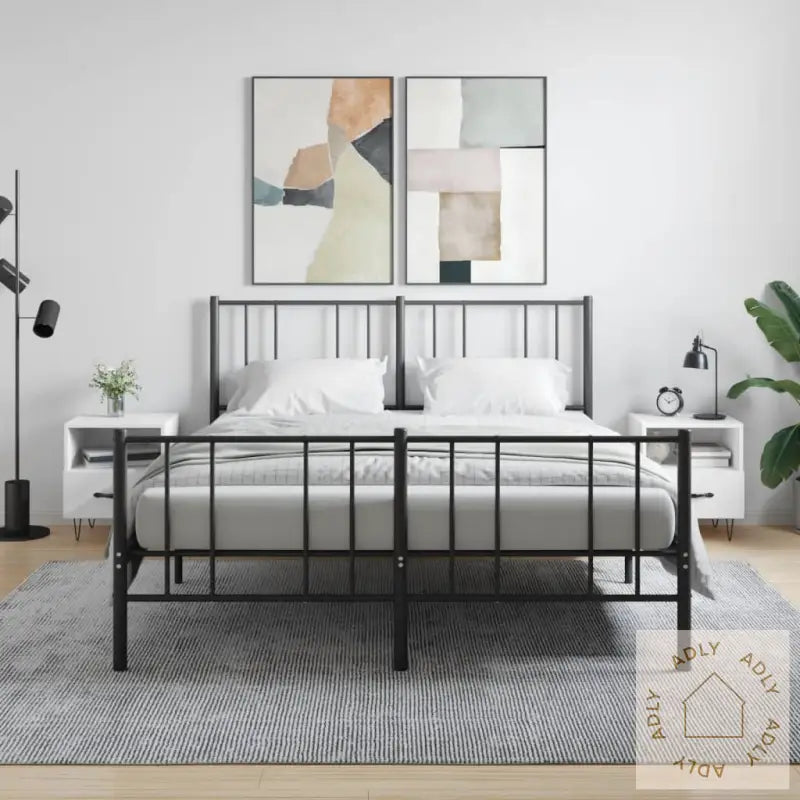 Nattbord 2 Stk Høyglans Hvit 40X35X47,5 Cm Konstruert Tre