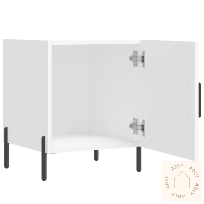 Nattbord Hvit 40X40X50 Cm Konstruert Tre