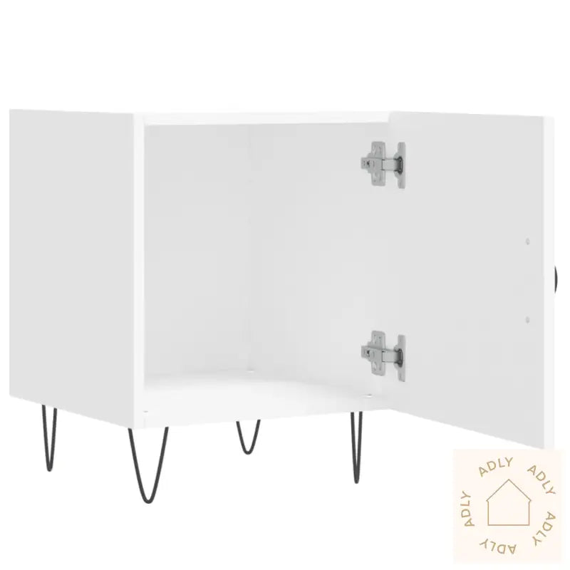 Nattbord 2 Stk Hvit 40X40X50 Cm Konstruert Tre