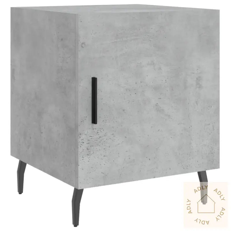 Nattbord 2 Stk Betonggrå 40X40X50 Cm Konstruert Tre