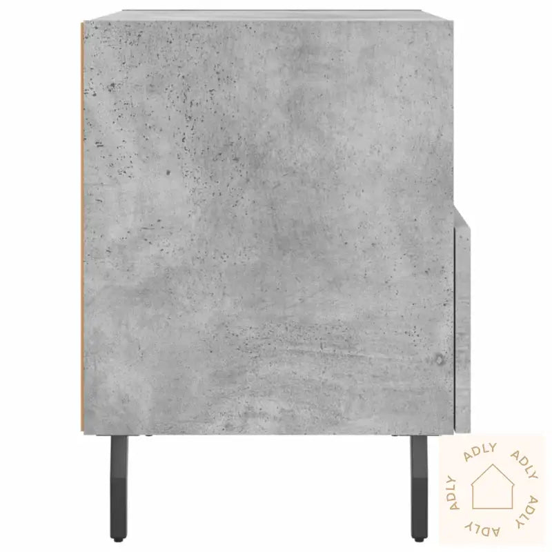 Nattbord 2 Stk Betonggrå 40X35X47,5 Cm Konstruert Tre