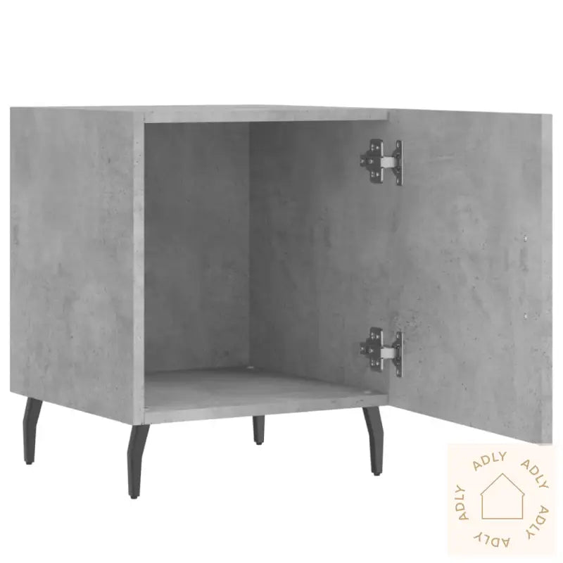 Nattbord 2 Stk Betonggrå 40X40X50 Cm Konstruert Tre