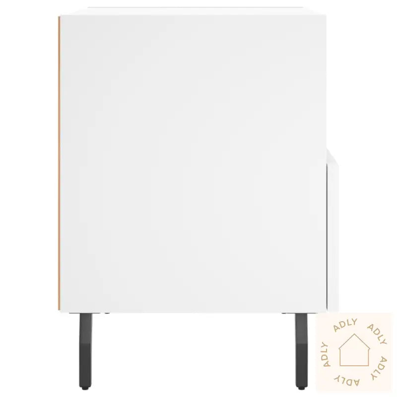 Nattbord 2 Stk Hvit 40X35X47,5 Cm Konstruert Tre