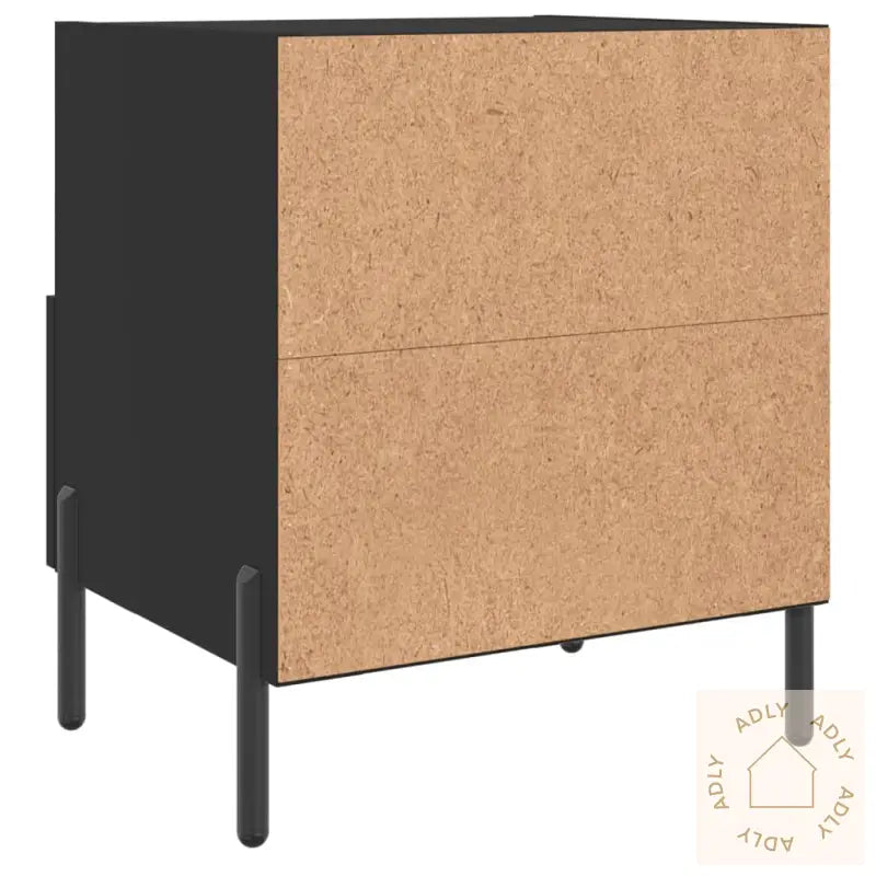 Nattbord 2 Stk Svart 40X35X47,5 Cm Konstruert Tre