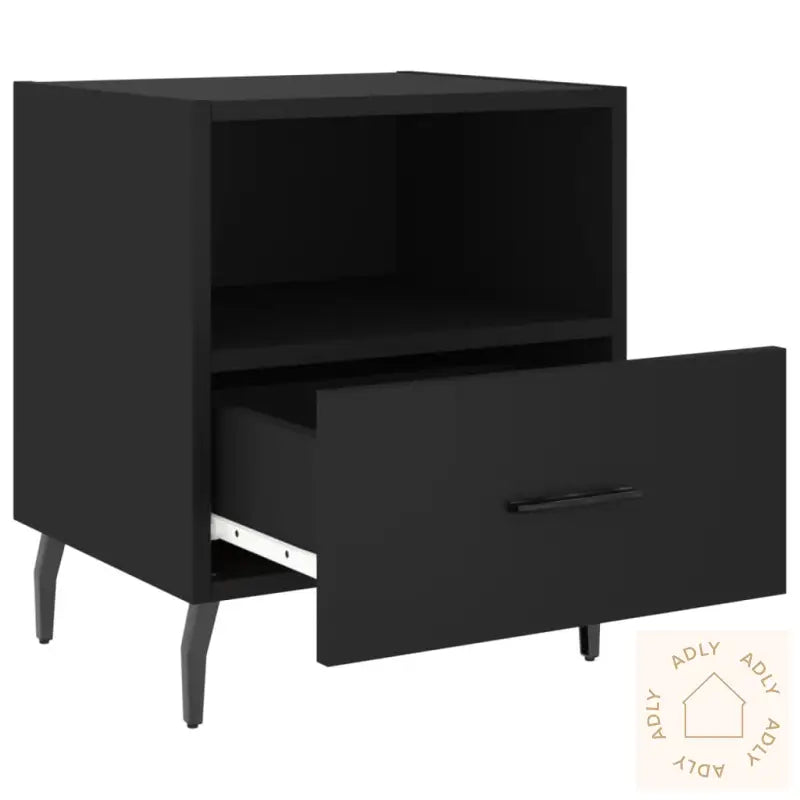 Nattbord 2 Stk Svart 40X35X47,5 Cm Konstruert Tre