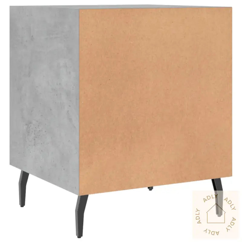 Nattbord 2 Stk Betonggrå 40X40X50 Cm Konstruert Tre