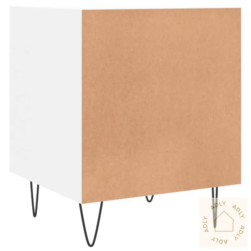 Nattbord 2 Stk Hvit 40X40X50 Cm Konstruert Tre