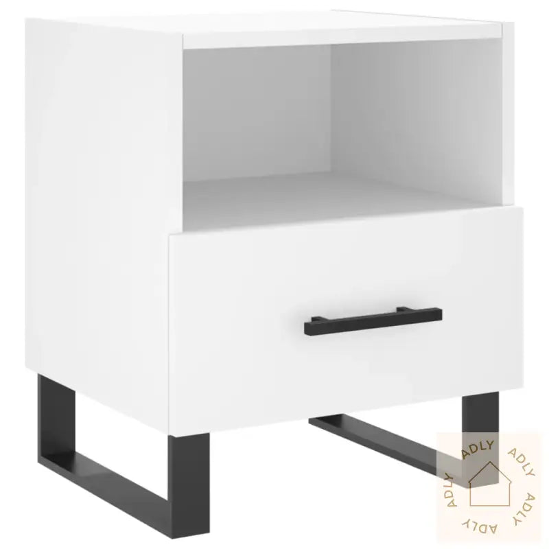 Nattbord 2 Stk Hvit 40X35X47,5 Cm Konstruert Tre