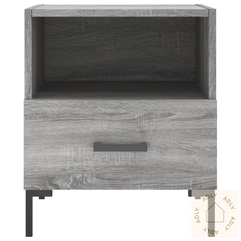 Nattbord 2 Stk Grå Sonoma 40X35X47,5 Cm Konstruert Tre