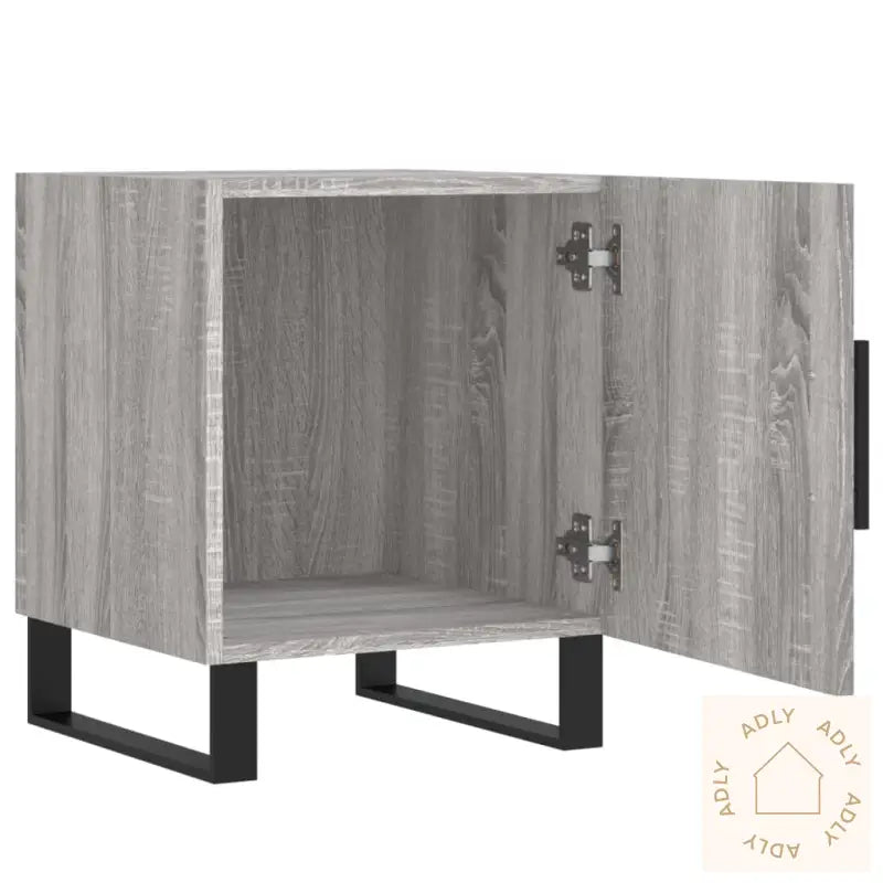 Nattbord 2 Stk Grå Sonoma 40X40X50 Cm Konstruert Tre