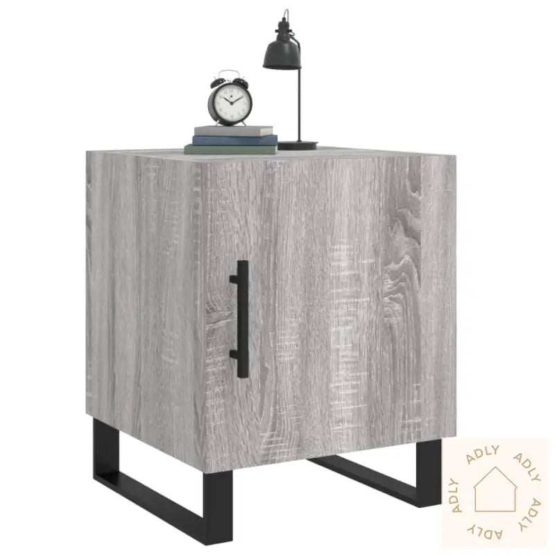 Nattbord 2 Stk Grå Sonoma 40X40X50 Cm Konstruert Tre