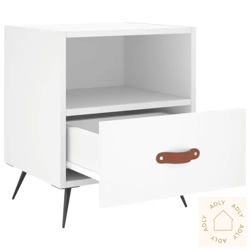 Nattbord 2 Stk Hvit 40X35X47,5 Cm Konstruert Tre