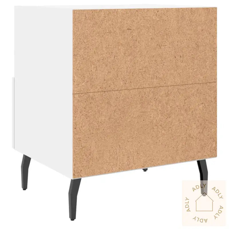 Nattbord 2 Stk Hvit 40X35X47,5 Cm Konstruert Tre