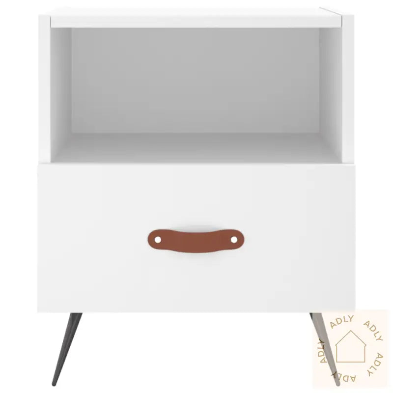 Nattbord 2 Stk Hvit 40X35X47,5 Cm Konstruert Tre