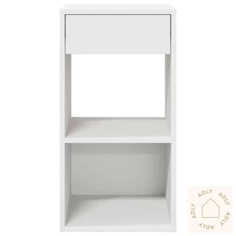 Nattbord Med Skuff 2 Stk Hvit 35X34X66,5 Cm