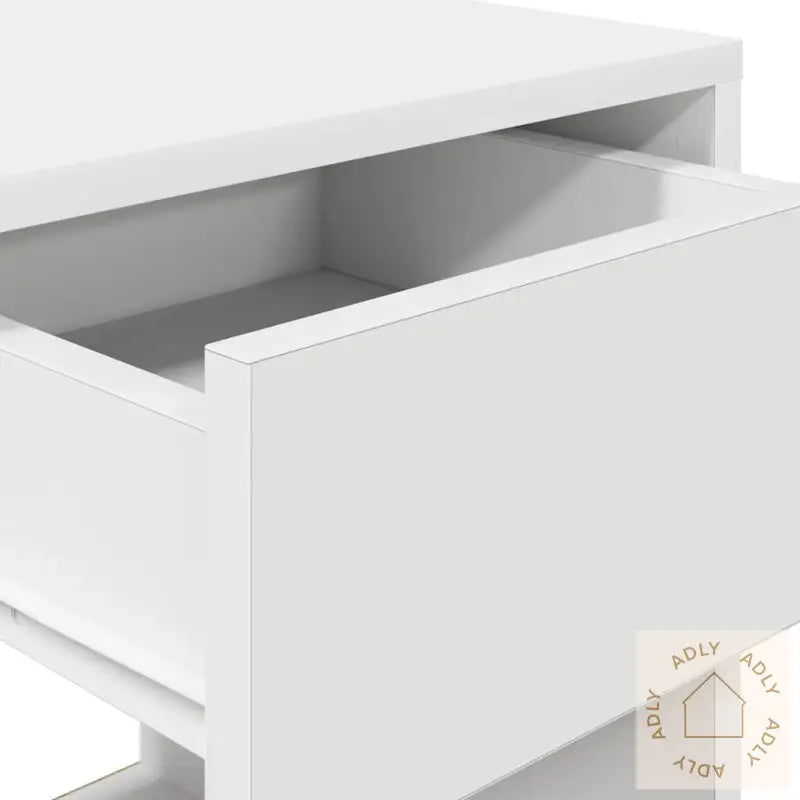 Nattbord Med Skuff 2 Stk Hvit 35X34X66,5 Cm