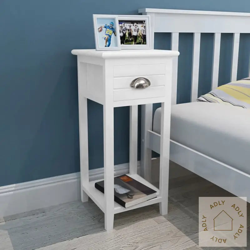 Nattbord Med 1 Skuff Hvit