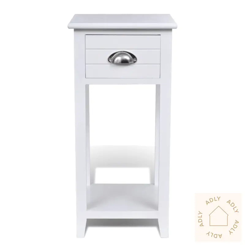 Nattbord Med 1 Skuff Hvit