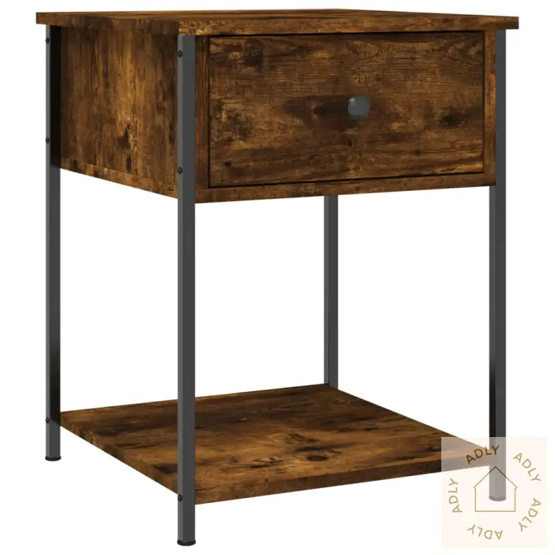 Nattbord Røkt Eik 44X45X58 Cm Konstruert Tre