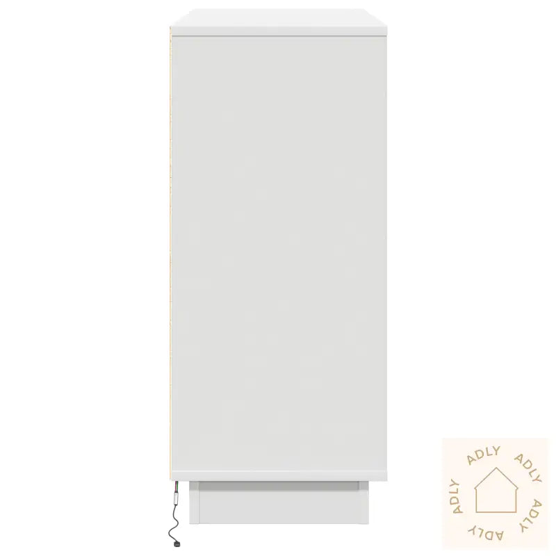 Sideboard Med Led Hvit 90X32X75 Cm Konstruert Tre