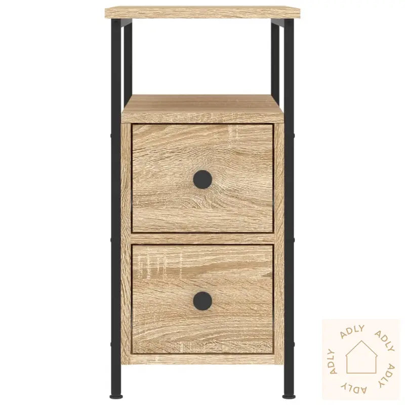 Nattbord 2 Stk Sonoma Eik 30X60X60 Cm Konstruert Tre