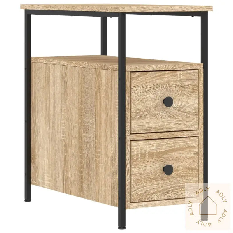 Nattbord 2 Stk Sonoma Eik 30X60X60 Cm Konstruert Tre