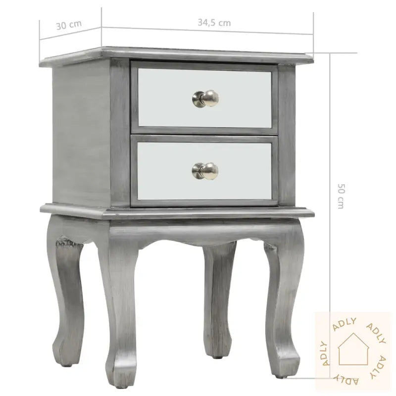 Nattbord Speilet Glass Og Mdf 34,5X30X50 Cm