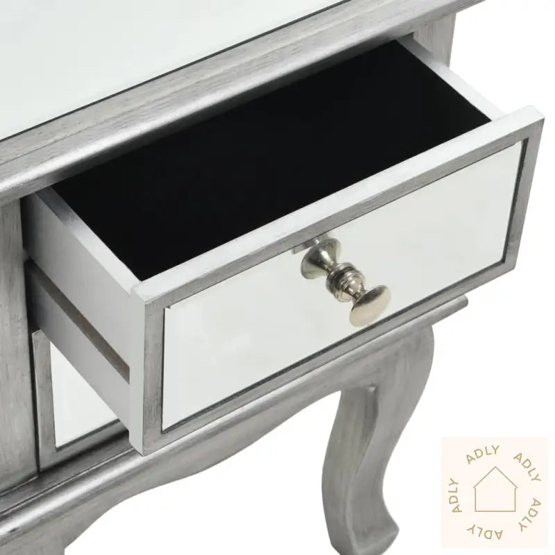 Nattbord Speilet Glass Og Mdf 34,5X30X50 Cm