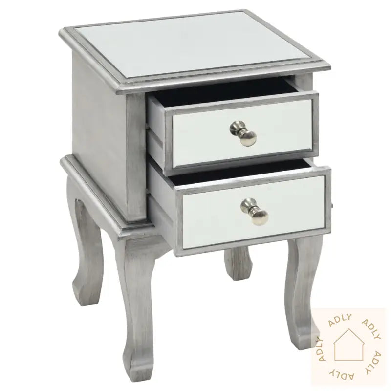 Nattbord Speilet Glass Og Mdf 34,5X30X50 Cm