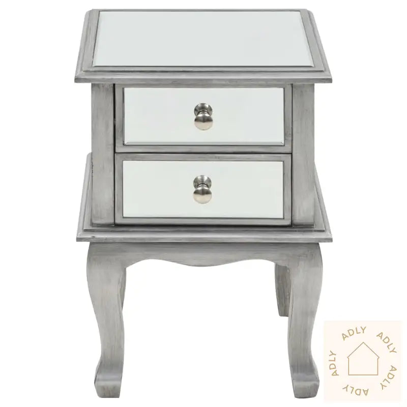 Nattbord Speilet Glass Og Mdf 34,5X30X50 Cm