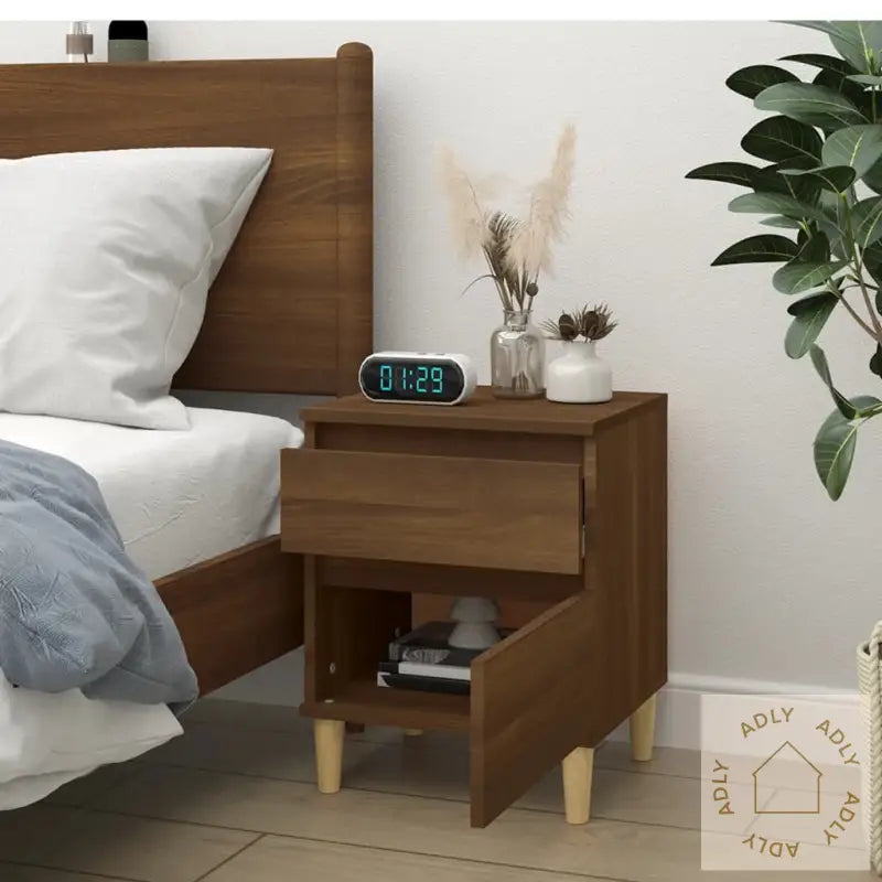 Nattbord Brun Eik 40X35X50 Cm