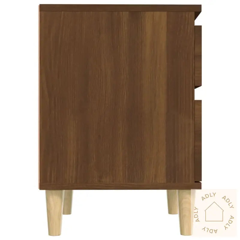 Nattbord 2 Stk Brun Eik 40X35X50 Cm