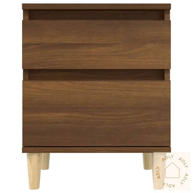 Nattbord 2 Stk Brun Eik 40X35X50 Cm