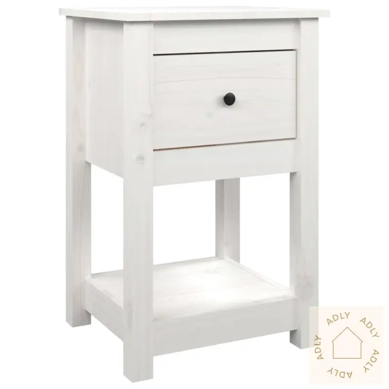 Nattbord 2 Stk Hvit 40X35X61,5 Cm Heltre Furu